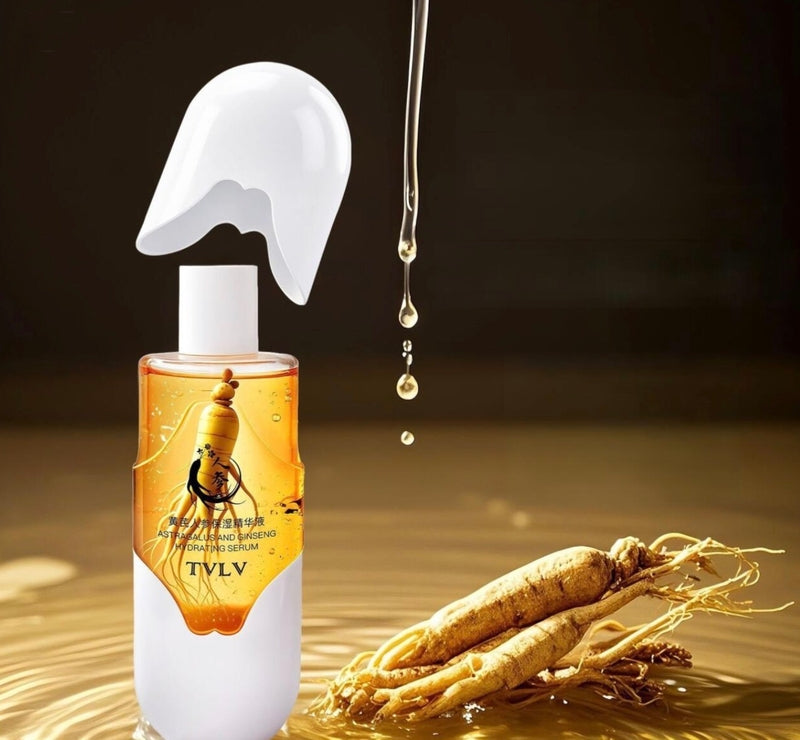Sérum facial antiarrugas de astrágalo y ginseng para hidratación, firmeza y líneas de expresión